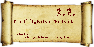 Királyfalvi Norbert névjegykártya